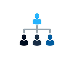 Network User Icon Logo Design Element
