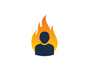 User Fire Icon Logo Design Element