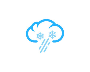 Rain Snow Weather And Season Icon Logo Design Element