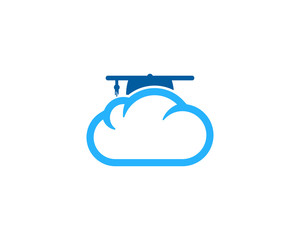 School Cloud Icon Logo Design Element