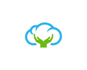 Cloud Care Icon Logo Design Element