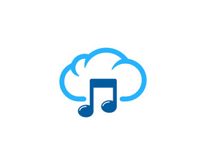 Music Cloud Icon Logo Design Element