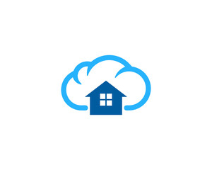 House Cloud Icon Logo Design Element