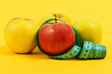 Concept of food, weight loss and fitness lifestyle