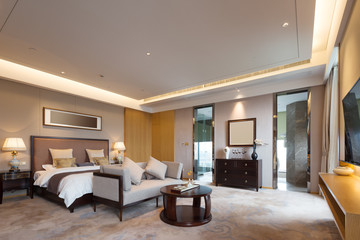 interior of modern luxury bedroom