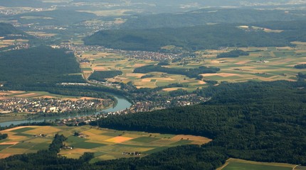 survol aérien ...haut - rhin...frontière suisse  allemagne