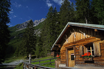 Almhütte in den Alpen