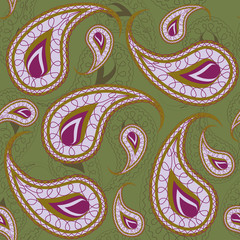 Paisley repeated background for wallpapers, banners and covers