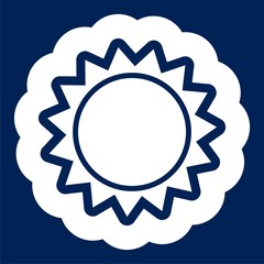 Isolated big sun icon vector 