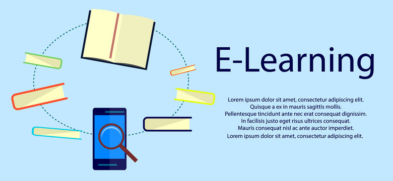 Education infographic. Flat vector illustration for e-learning and online education