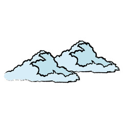 drawn cloud weather climate image vector illustration