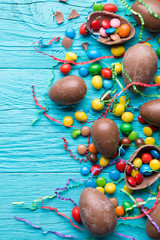 Image of chocolate eggs, candies