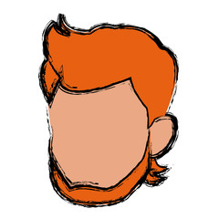 avatar male man character head default vector illustration