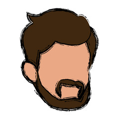 avatar male man character head default vector illustration