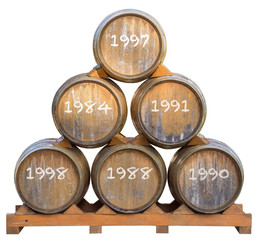 millésimes des vins notés sur tonneaux
