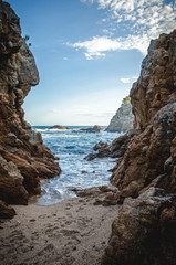 Rocks on the coast of Lloret de Mar 