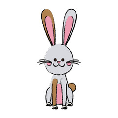easter rabbit funny decoration animal season vector illustration