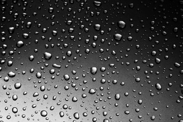 Background of water drops on the surface