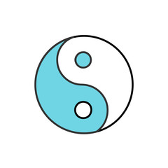 Yin yang color icon
