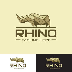 Geometrical rhino logo