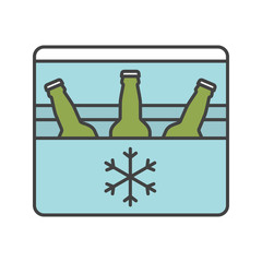 Portable refrigerator color icon