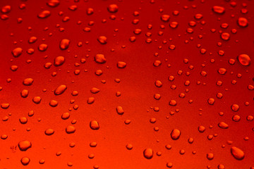 Background of water drops on the surface