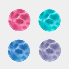 Ink spots the sky color of the sunset .Vector