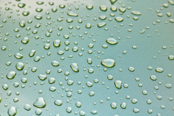 Background of water drops on the surface