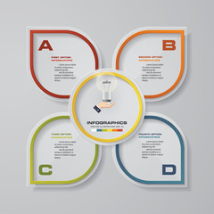 4 steps infographics presentation template. 4 steps with space for your sample text&data. EPS10.