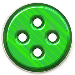 Green Sewing Button