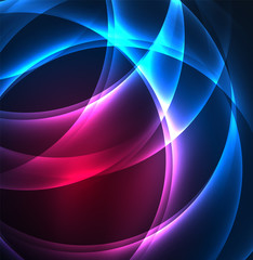 Glowing geometric shapes