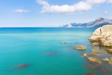 Fototapeta premium Cape Alchak / city Sudak Crimea travel bright summer photo