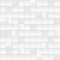 Grey white minimal tech squares vector pattern background