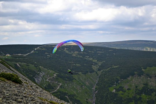 Paralotnia nad Śnieżką, Polska