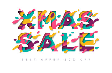 Xmas Sale typography design