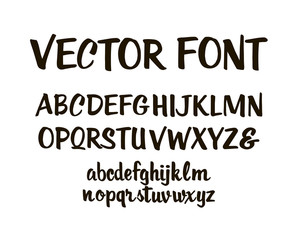 Handwritten alphabet letters vector. ABC for your design.