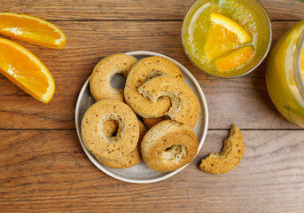Lemonade and cookies