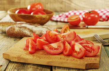 Tomatoes and bread