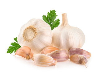 Garlic isolated on white background