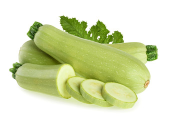 Squash vegetable marrow zucchini isolated on white background