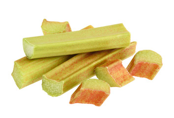 Rhubarb isolated without shadow