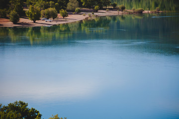 Schöne See Landschaft Natur Lac Sainte Croix Frankreich