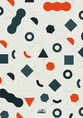 Graphic illustration with geometric pattern. Eps10 Vector illustration.