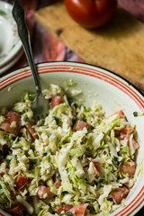 Fresh countryside's salad. Shallow depth of field.