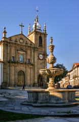Fototapeta premium Misericordia fountain and church in Penafiel, north of Portugal