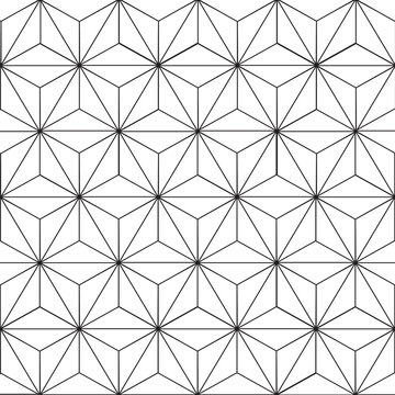Seamless geometric pattern with floral design