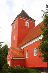 Fototapeta premium Väbensted Kirke in Sakskøbing on the island Falster. Denmark