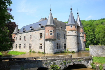 Fototapeta na wymiar Medieval Castle of Spontin in Ardennes, Belgium