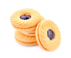 Cookies Filled on White Background
