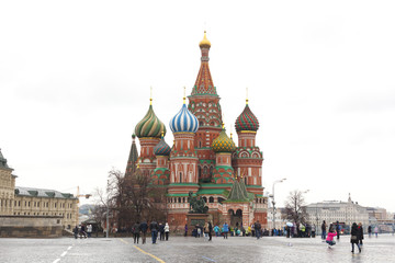 Obraz premium St. Basil's Cathedral on Red square, Moscow, Russia
